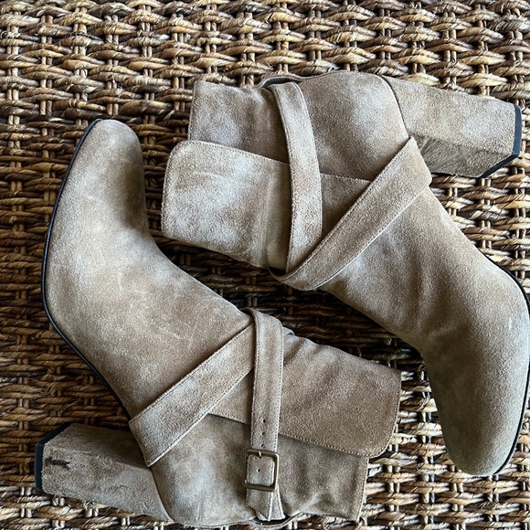 Saint Laurent Suede Booties - Picture 2 of 10